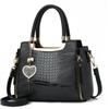 ORIJIRI Women's HandbagShoulder Bag, Popular, Large Capacity, 2-Way, Heart Design, Cute, PU Leather