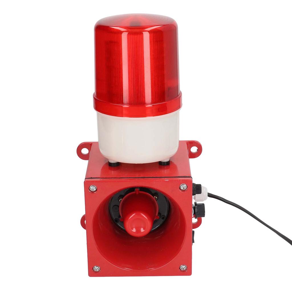 Industrial Warning Lamp 120DB Audible Visual Alarm Waterproof Security Strobe Light