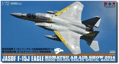 PLATZ Japanische Luftstreitkräfte Adler Komatsu Luftwaffenstützpunkt Flugshow 2014 306. Staffel Goldene Adler Speziallackierung Plastikmodell 1/72 Selbstverteidigungs-F-15J AC-69