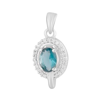 Silver Pendant with Topaz London Blue 0.86ct (2121909)