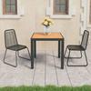 VidaXL Garden Set 3 Pcs Table and Chairs Dining Set Dining Room Furniture Patio Furniture Dining Furniture 3060124
