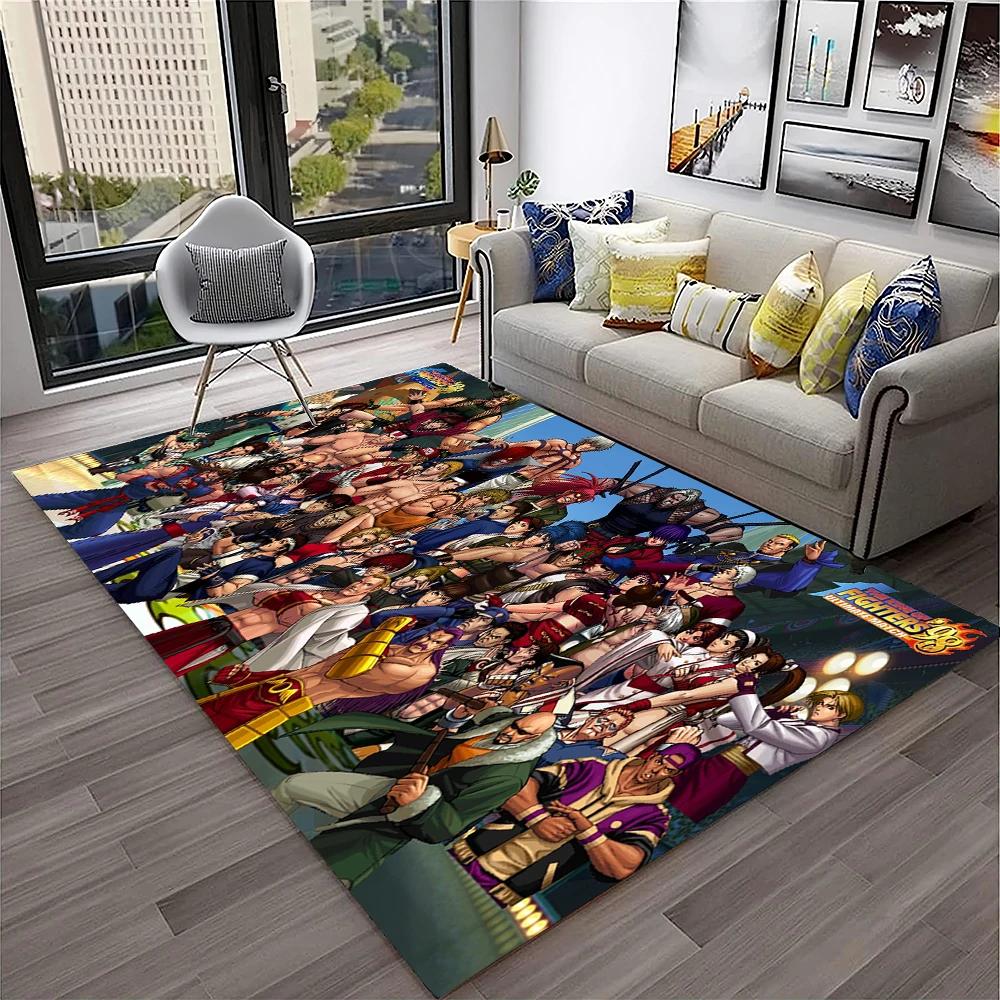 

3D Ретро-игра King of Fighters Gamer Ковер для дома Гостиная Спальня Диван Коврик Декор, детский коврик Нескользящий напольный коврик 40x60cm