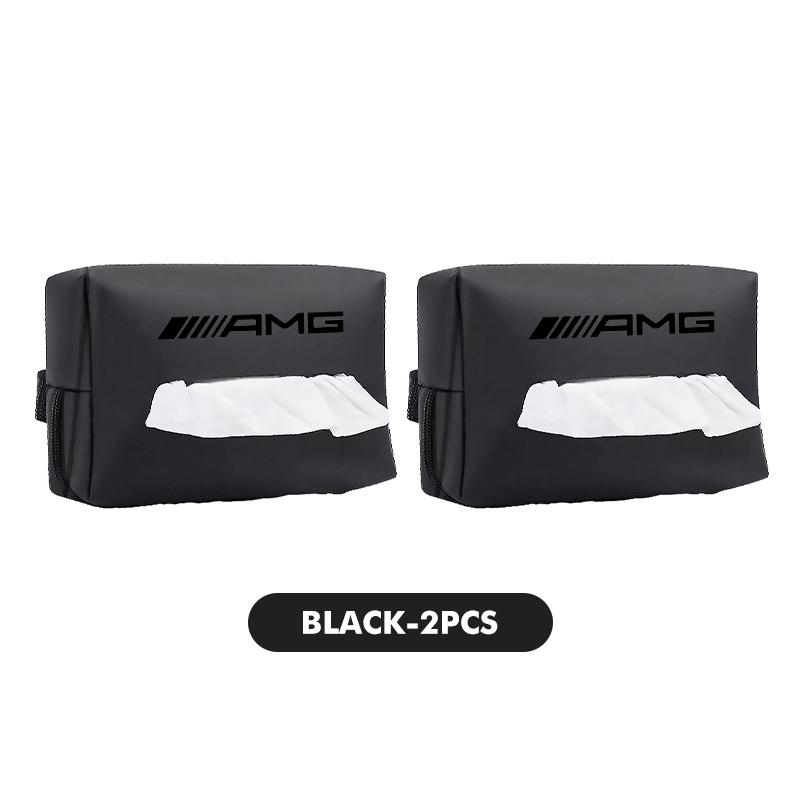 For AMG 1/2PCS Car Interior Tissue Bag Seat Back Tissue Storage Box Holder Accessories Mercedes Benz CITAN VITO SPRINTER CLS SLK