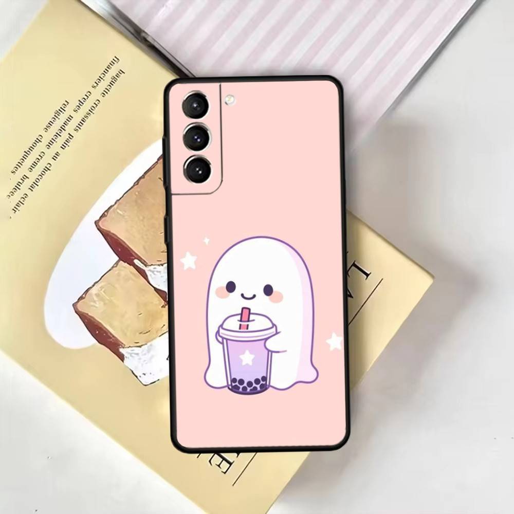 Halloween-Ghost-Cute Phone Case For Samsung GalaxyA13,21s,22,31,32,52,53,71,72,73,Soft Black Cover