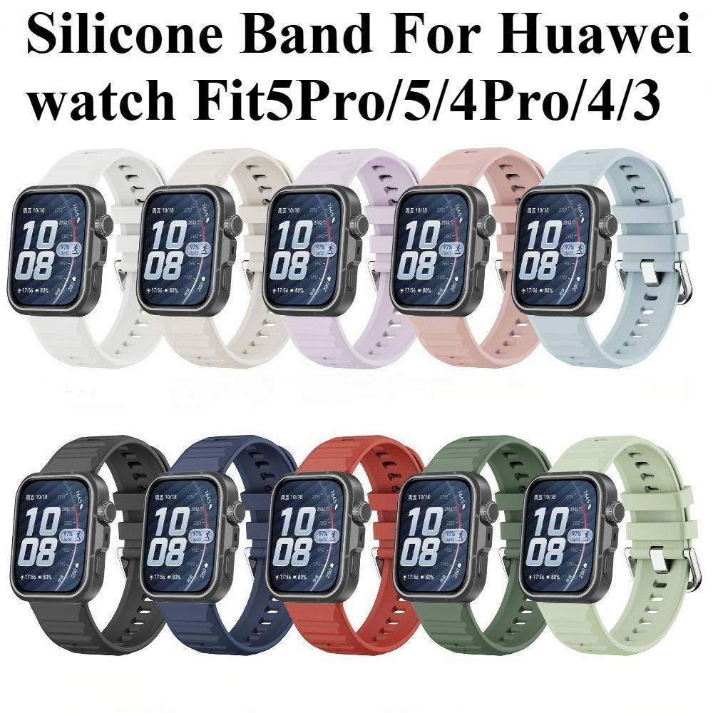 Silicone Band for Huawei Watch Fit 5/5pro Quick-Release Design Waterproof/Sweatproof Band for Huawei Watch Fit 3 4 4Pro