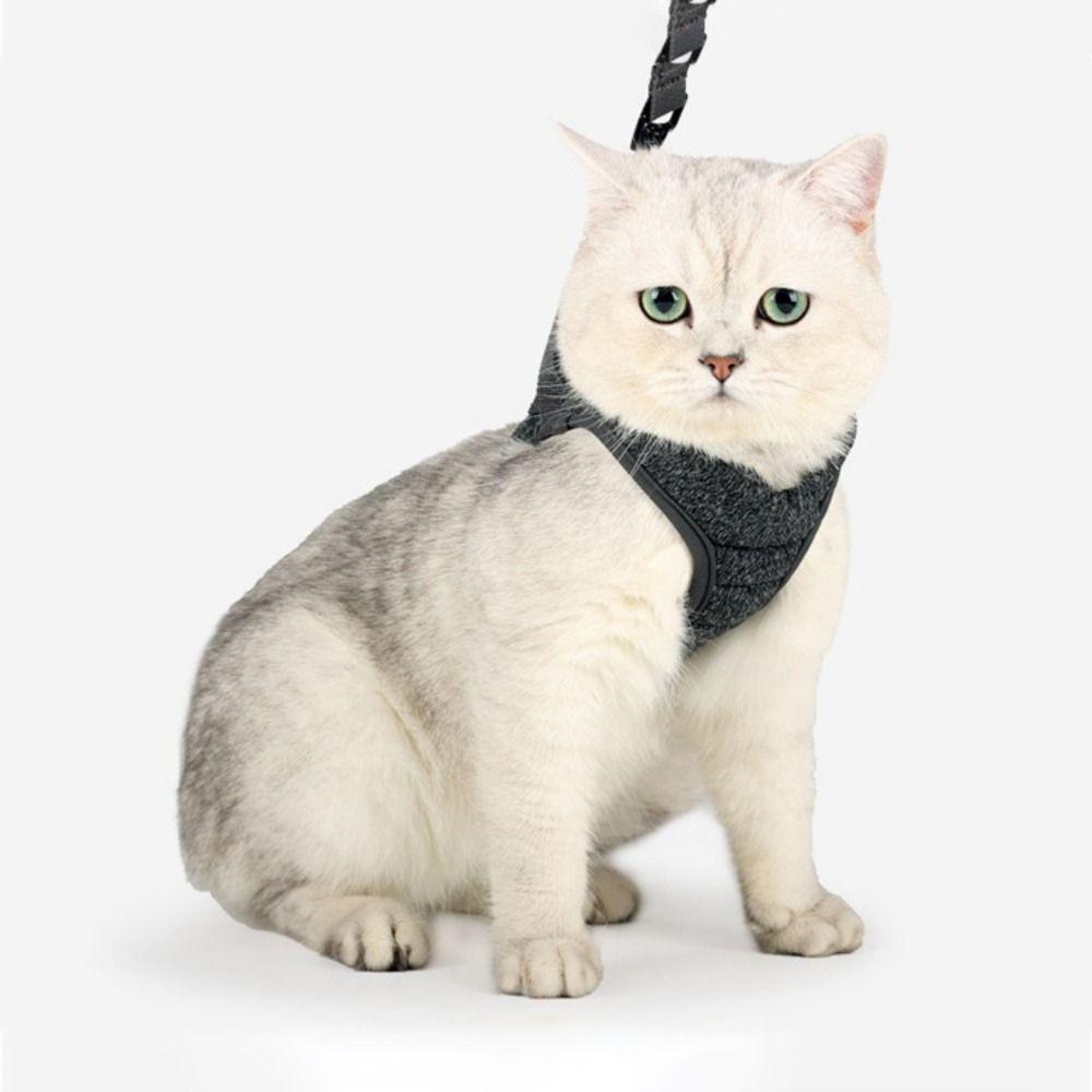 

Breathable Cat Escape Proof Collar Strap Polyester Cat Chest Strap Cat Harness Running