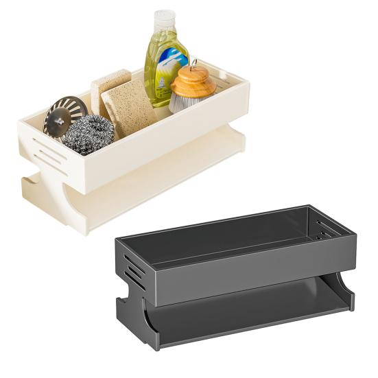 Kitchen Storage Rack Sponge Holder Drain Basket Multi-Purpose Organizer for Sponges Rags And Cleaning Supplies