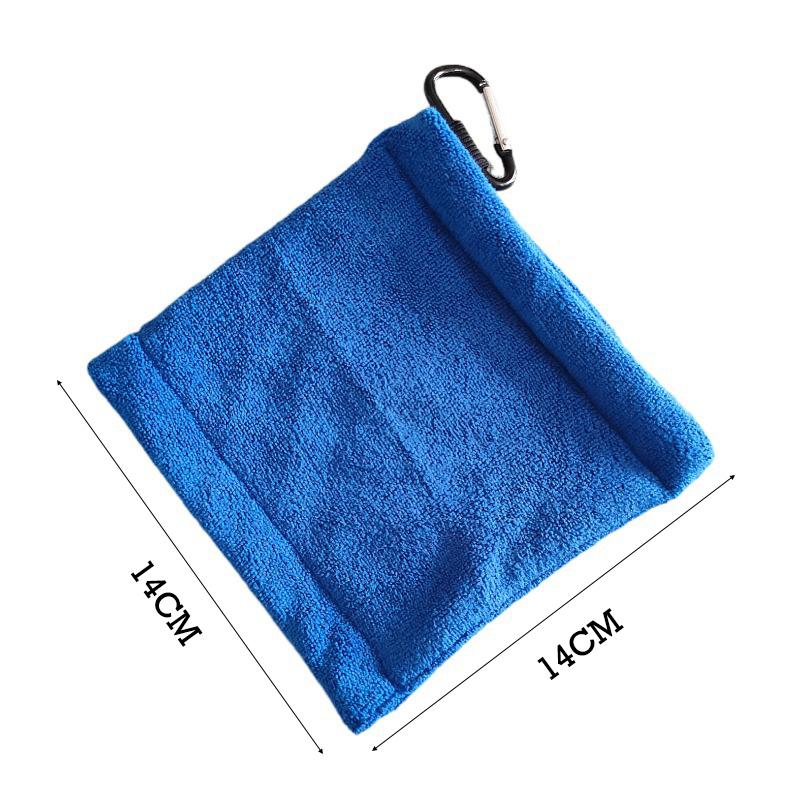 Microfiber Golf Ball Cleaning Towel with Hook Square Golf Ball and Club Cleaning Cloth Water Absorption Home Cleaning Towel
