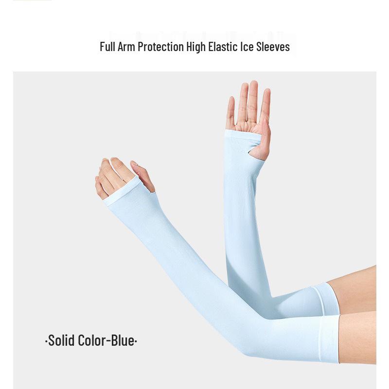 Ice Silk Sun Protection Arm Sleeves for Men & Women - Trendy, Anti-UV Summer Driving Sleeve