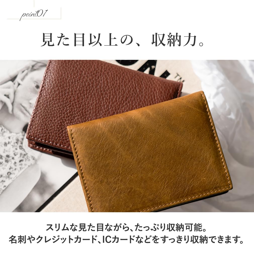 Vita Felice Cowhide Business Card Case [VITAFELICE] Men's nsz-30286n (Coffee)