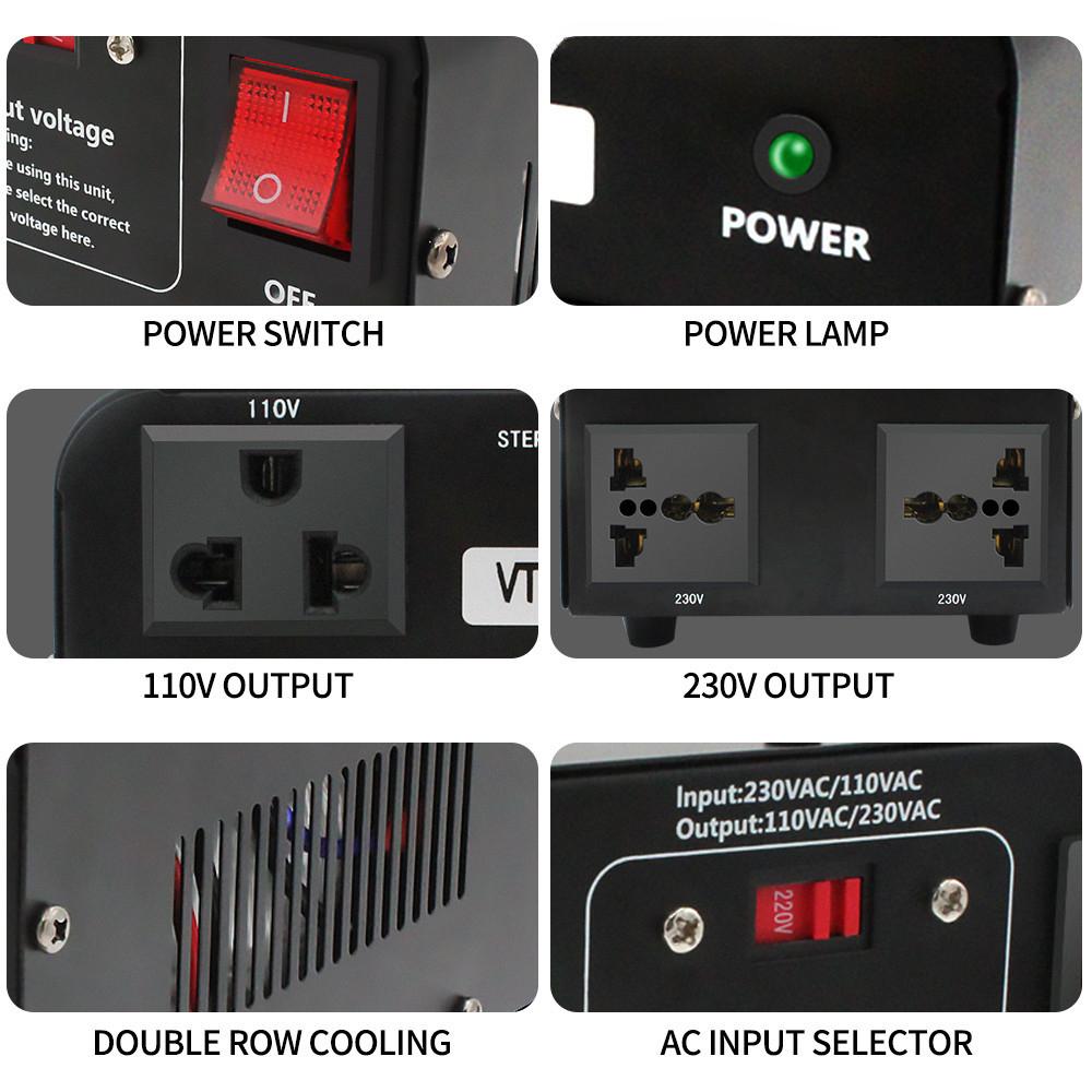 500W/800W/1000W Household Small Voltage Transformer Portable Power Voltage Converter Transfer Vonverter