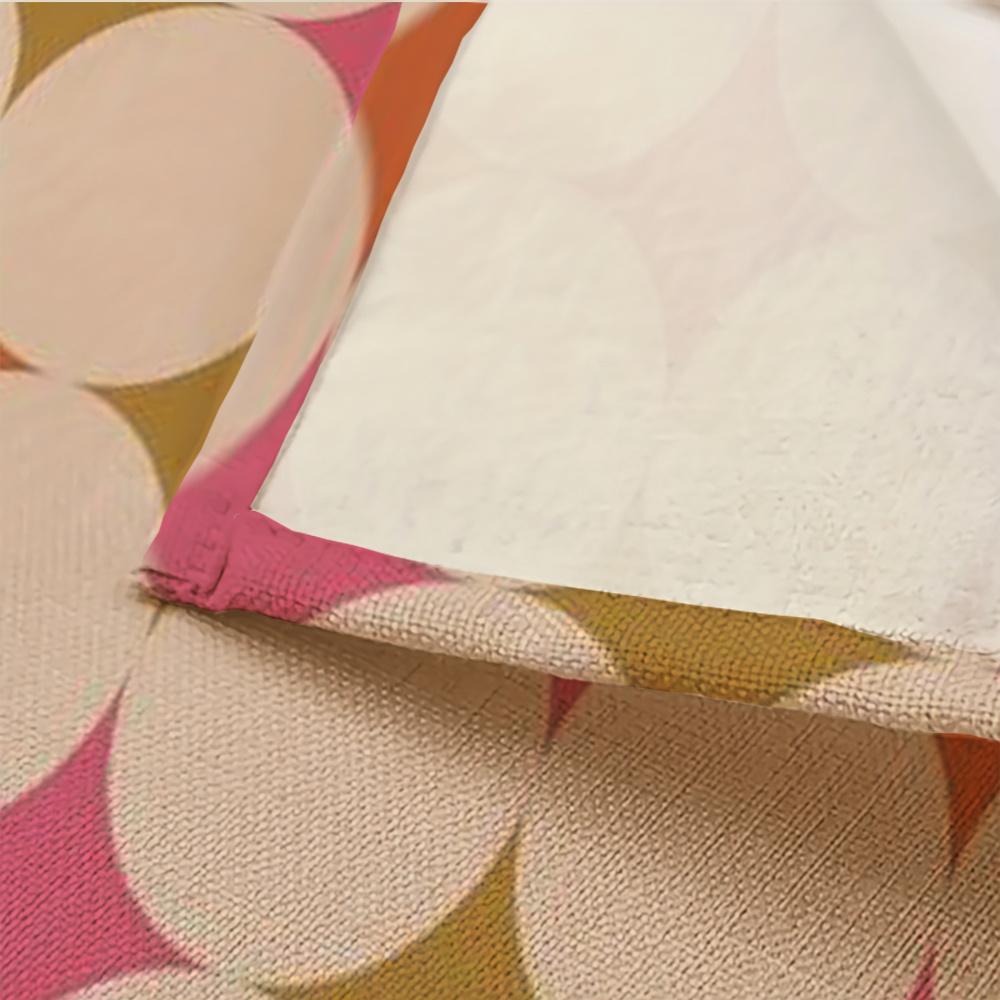 4-Piece Pink Orange Green Retro Starburst Geometric Placemat, Heat-Resistant & Non-Slip Placemat, Kitchen & Dining Table Use