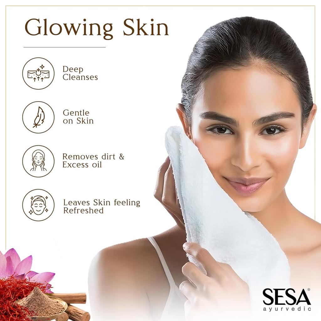 Sesa 8% Kumkumadi Chandanam Face Wash 100ml For Glowing Skin, Deep Pore Cleanse, Anti Pigmentation, For Men & Women, All Skin Types