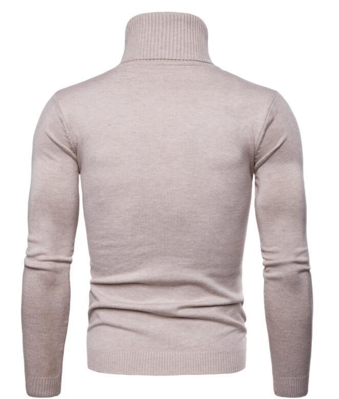 2026 Men's Slim Fit Turtleneck Sweater for Cross-border Trade, Autumn/Winter Warmth.