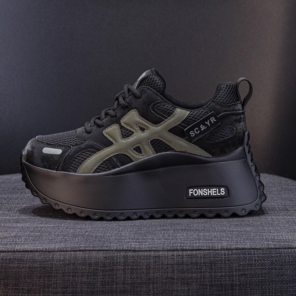 Thick-soled small Forrest Gump shoes women's 2025 autumn new light luxury explosion casual fashion heightening sports little white shoes