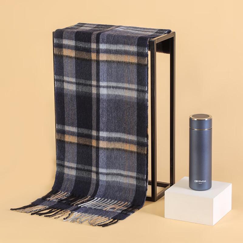 ELSYALNA Wool Scarf and Thermal Bottle Set