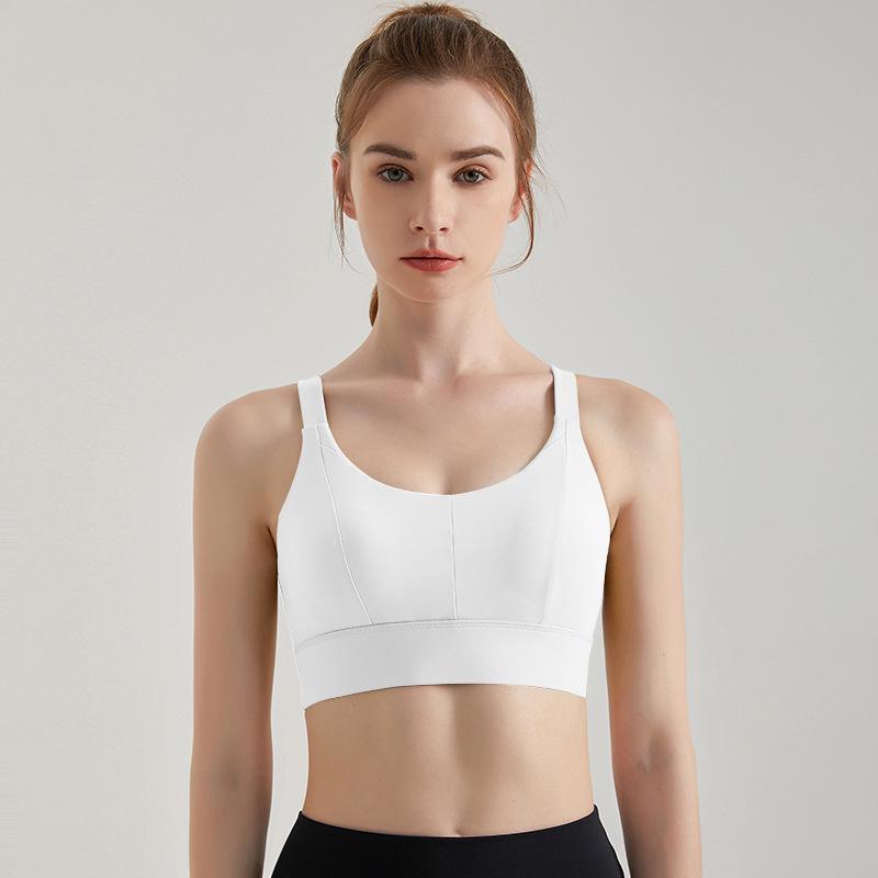 

Женский ударопрочный спортивный бюстгальтер высокой интенсивности LAHN с красивой спинкой и цельной тонкой чашкой для бега и йоги Small (S)