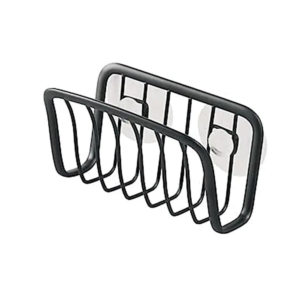 

Подставка для губки для раковины Полка для хранения с дренажем Нержавеющая сталь Кухонный органайзер для проволочной мочалки и тряпки Держатель темно-коричневого