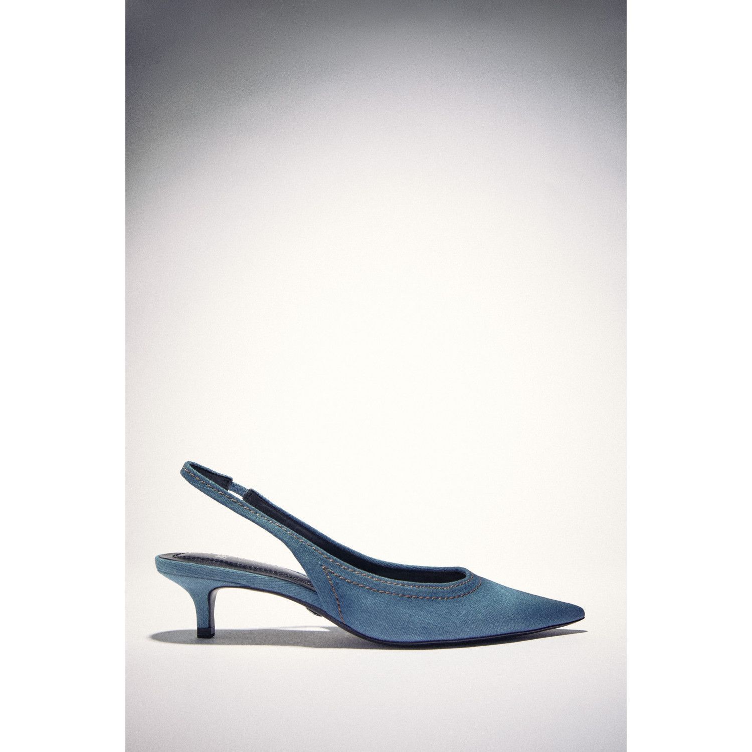 

DENIM HEELED SLINGBACK SHOES