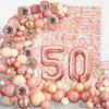 Rose Gold Birthday Party Balloon Garland Arch Kit with Birthday Banner 18 30 40 50 Birthday Party  Decoration Birthday Balloon