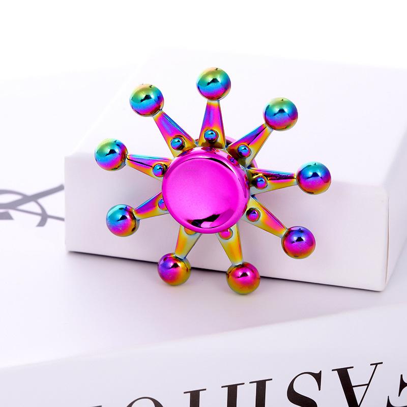 Metallischer Fidget Spinner mit landschaftlichem Motiv: Beliebtes Promi-Straßenmarkt-Dekompressionsspielzeug