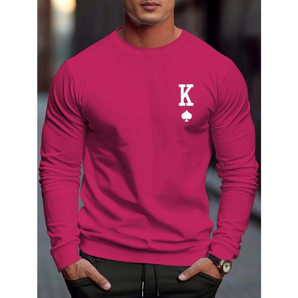 Men's Long Sleeved Casual Fashionable Simple Style Fashionable Versatile Comfortable Casual Plus Size Men's T-shirt