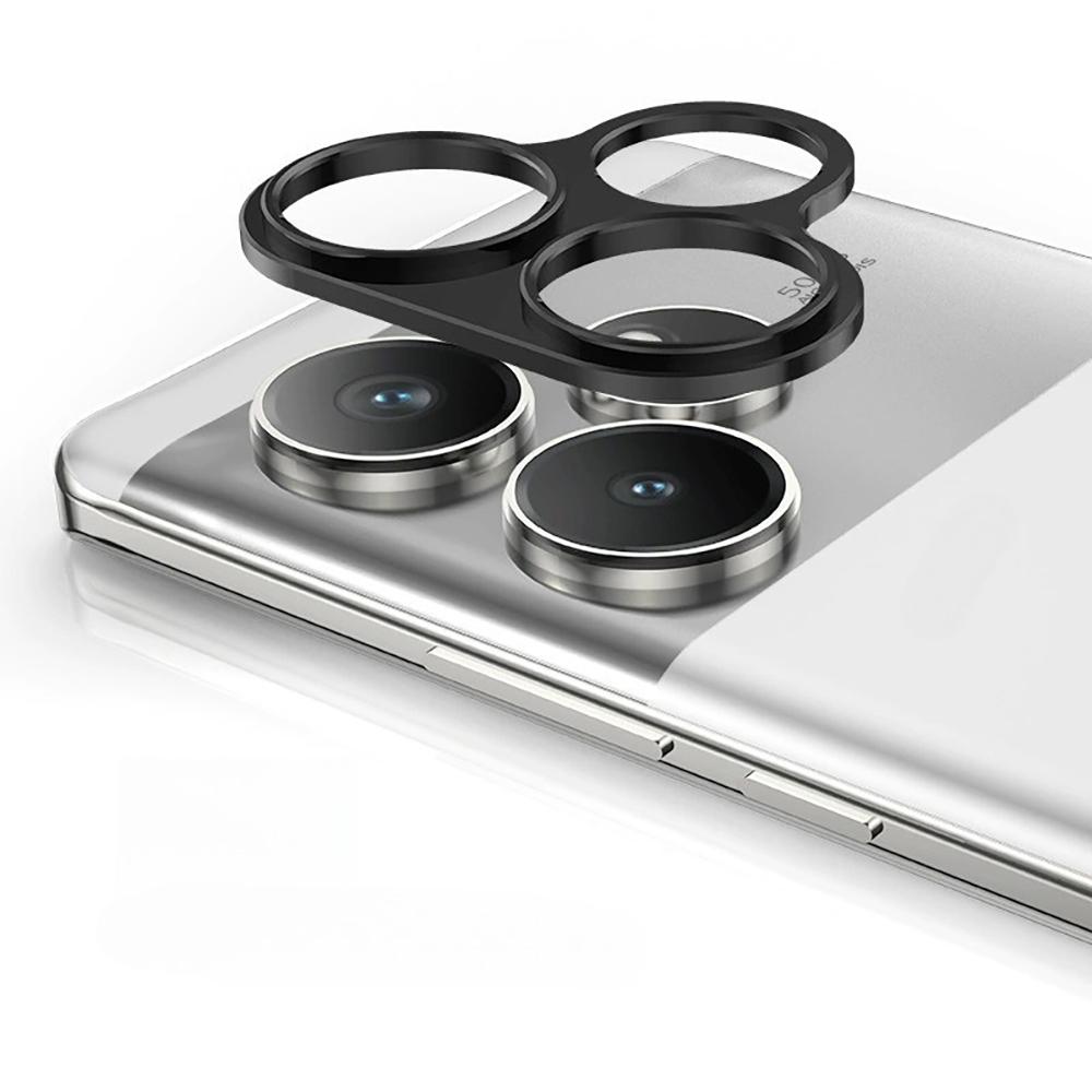 

For Realme GT 6T 5G/GT 6 5G Hollow Lens Protector Aluminum Alloy Phone Camera Bezel Cover A