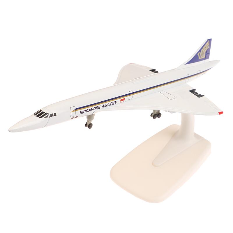 20Cm Singapore Concorde Alloy Aircraft Model With Landing Gear Airliner Alloy Diecast Air Plane Model Collection Ornament