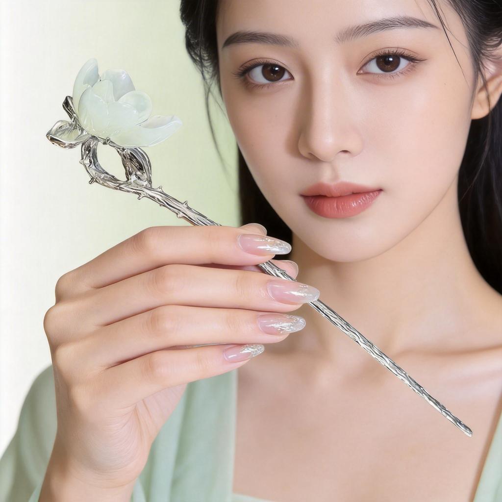 Vintage Chinese Style Hair Sticks Pins for Women Flower Metal Hairpins For Updos Elegant Hair Accessories For Bun Hairstyle