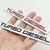 3D Chrome Metal Car Sticker Logo TURBO DIESEL Emblem Rear Trunk Fender Badge Decal For Isuzu Kia Hyundai Toyota Ford Accessories