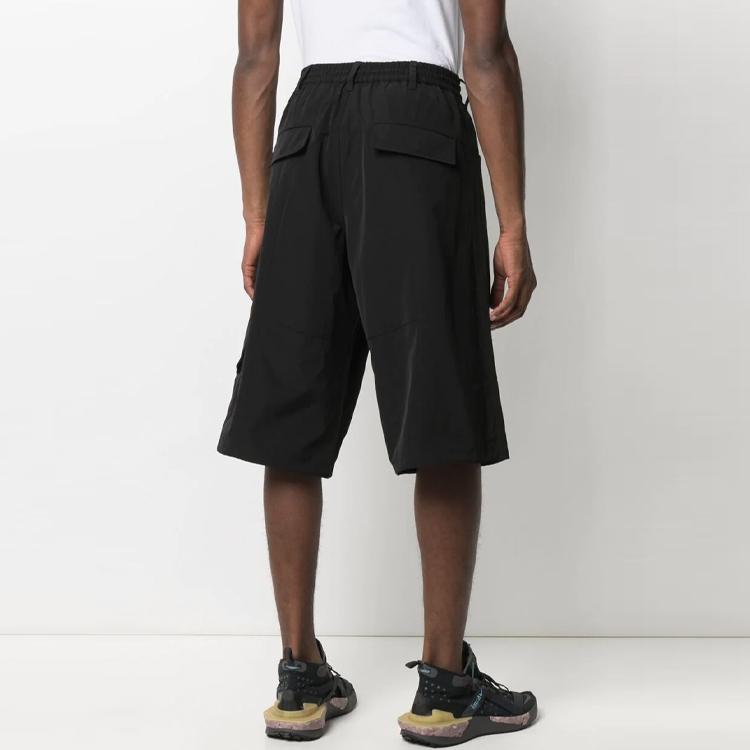 Y-3 Solid Color Elastic Waist Bermuda Shorts Men Shorts Black GV4228