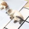 DW93 5pcs Kawaii Resin Mini Sleeping Cat Mini Figures Miniature Things Statues Dollhouse Room Home Decor Items Desk Accessories