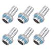 Uxcell Hose Barb Fitting G14 X 10mm Threaded Female Aluminum Pipe Fitting Adapter for Water Cooling Systems (6-Pack)