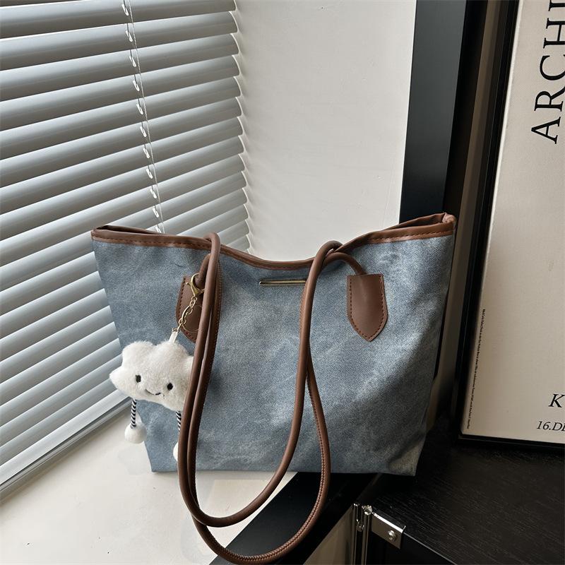 Korean version retro big bag new women's shoulder tote bag versatile large capacity class commuter bag fashion wholesale