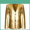 Completo Casual Color Oro da Uomo con Tessuto in Cotone Impermeabile per Eventi in Discoteca