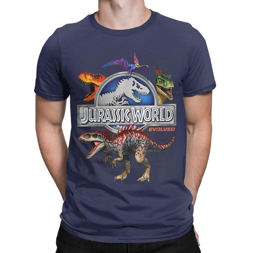 World Evolved 2025 Dino Grid T Rex Graphic TShirt Summer  Fashion T Shirts Mens 100 Cotton ONeck Oversized Tees Tshirt