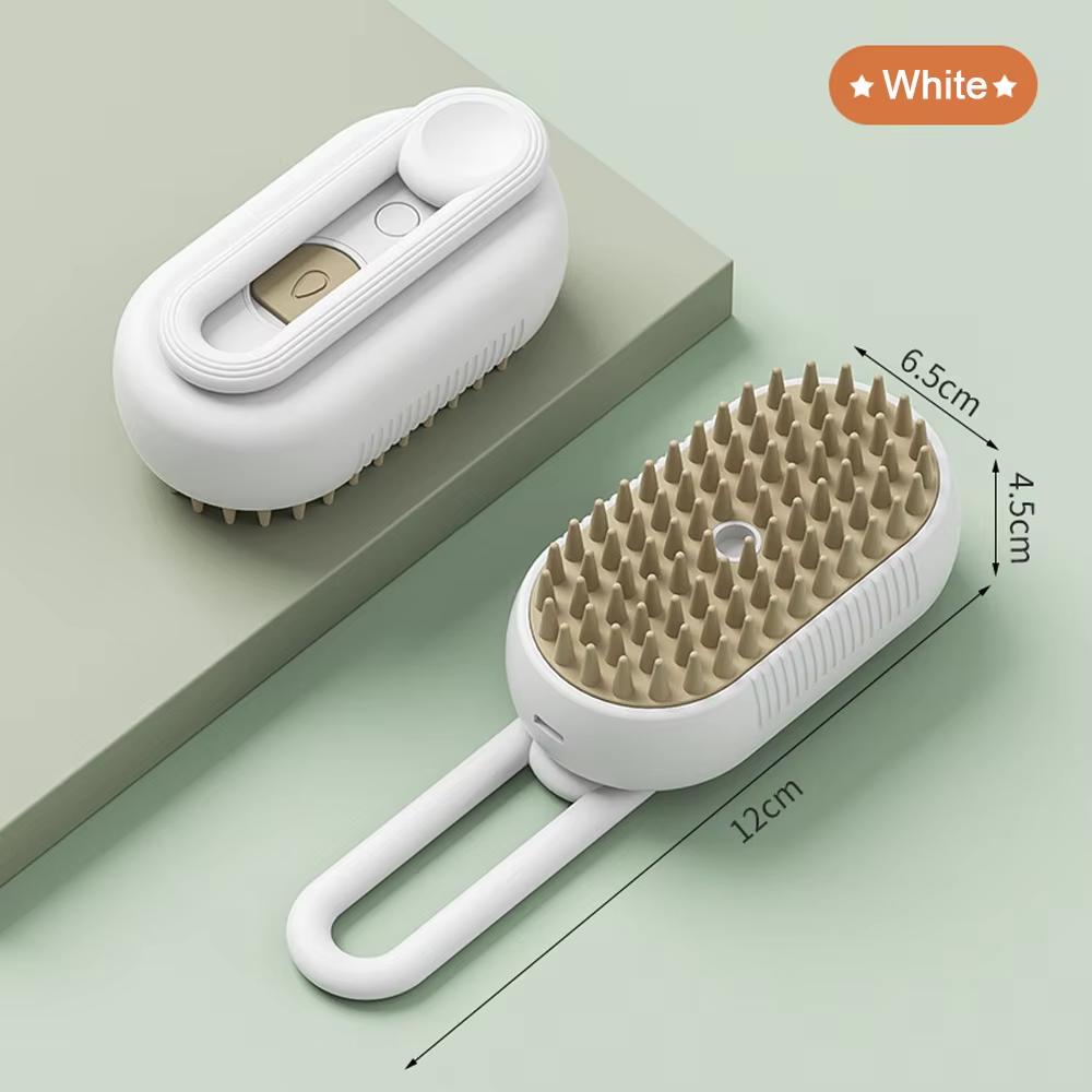 

3 In1 Dog Cat Steamy Brush Spray Massage Pet Grooming Comb Hair Removal Cat Comb Cat Hair Brush Pets Dogs Tools Accessories белый