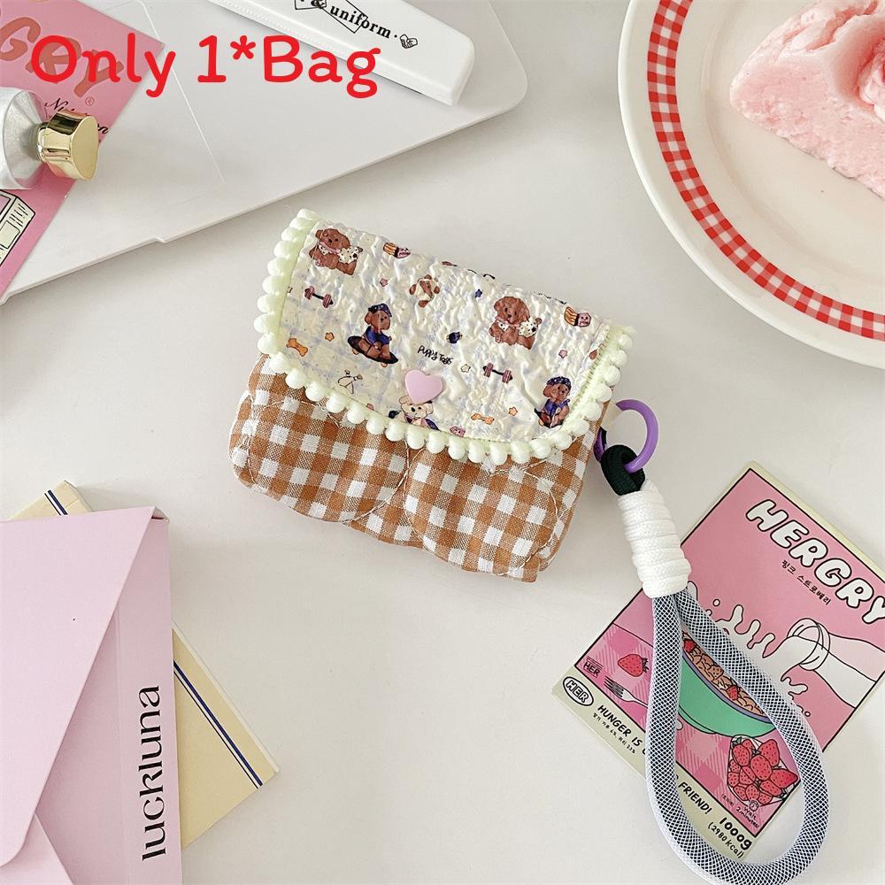 Cotton Small Floral Travel Storage Case For Ccd Camera And Makeup Keepsakes