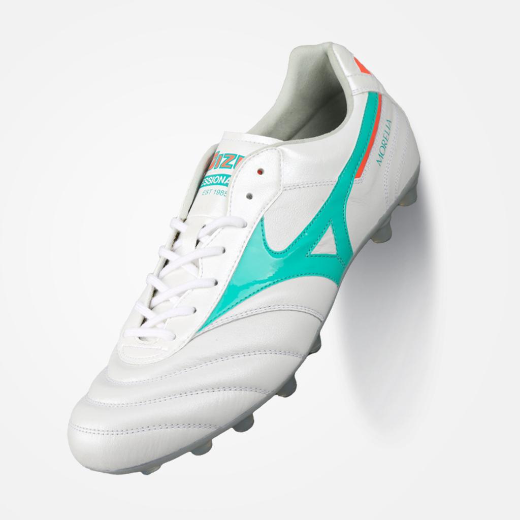 Mizuno MORELIA 2 Soccer Shoes Unisex Low Top White/Blue/Orange P1GA260535