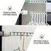 8-hole Portable Buckle Clothes Drying Rack Artifact Windowsill Balcony Hanging Clothes Drying Window Portable Travel Wardrobe