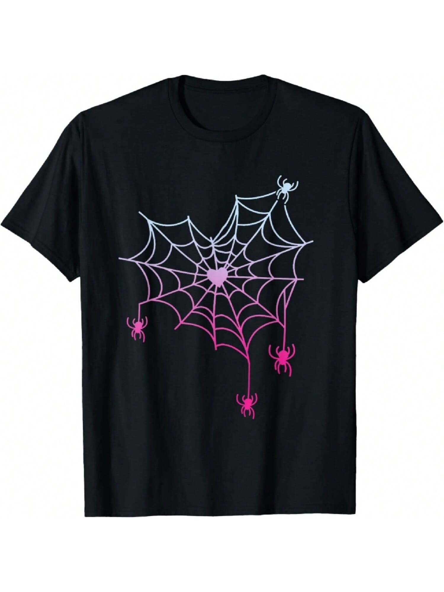 Spider Web Halloween Costume Pastel Goth Heart Cute T-Shirt T-Shirt S разноцветный