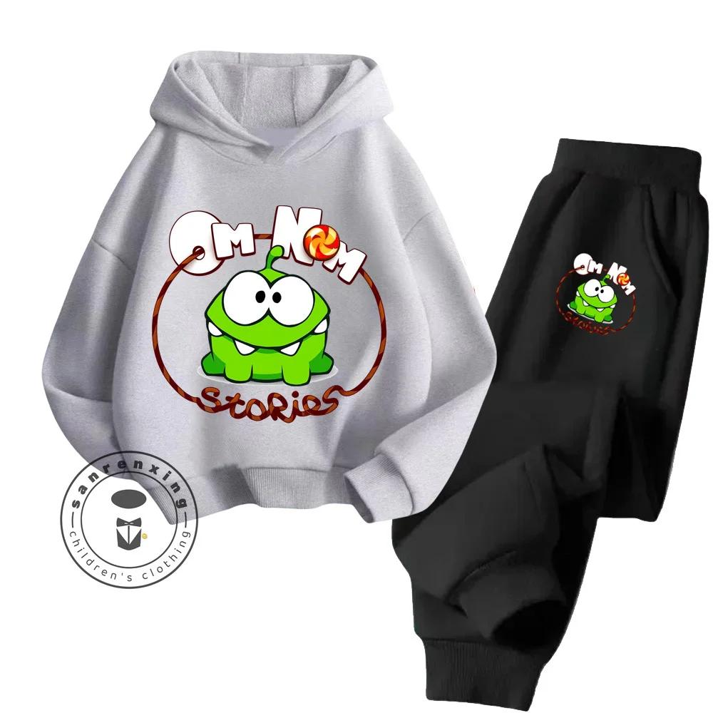 2025 Beliebter Cartoon Niedlich das Seil--no Nom Sweatshirt Herbst und Winter Streetstyle Kawaii Kinder Reiner Baumwoll Trainingsanzug