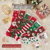 Women's Christmas Reindeer & Snowman Knee-High Coral Fleece Socks