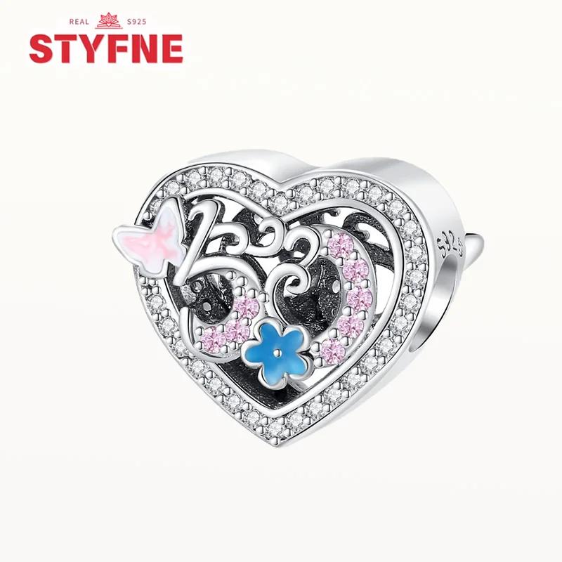 Copper Happy Birthday Charms Love Numbers Celebration Anniversary Serie Beads For Women Diy Original Bracelet Jewelry Gift