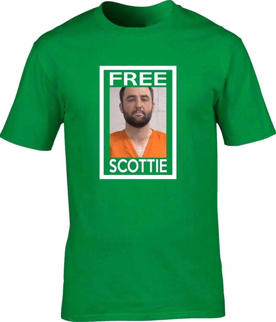 Green Scottie Scheffler Mugshot Free Scottie Short Sleeve T-Shirt