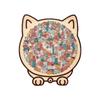 Cat Wooden Jigsaw Puzzle Irregular Shape Decompression Toy Unique Animal Puzzle with Frame Home Decor Gift for Adults Kids