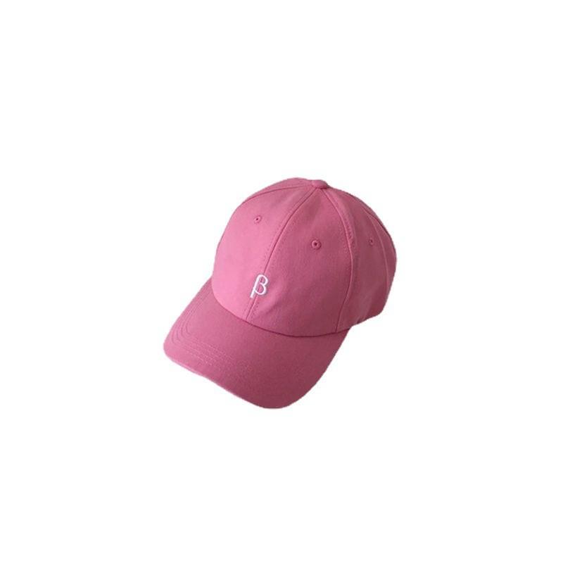 Adjustable Pink Trendy Baseball Cap With Sunshade And Breathable Material Cotton