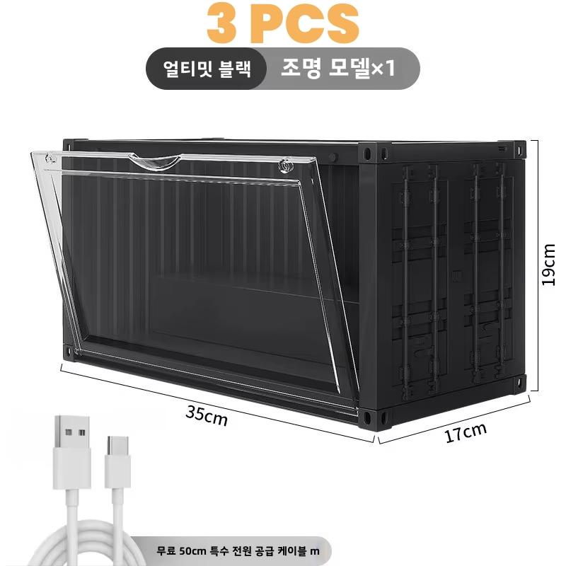 Illuminated Container Blind Box Organizer Dustproof Toys Display Box Nendoroid Magnetic Display Stand Collectibles Display