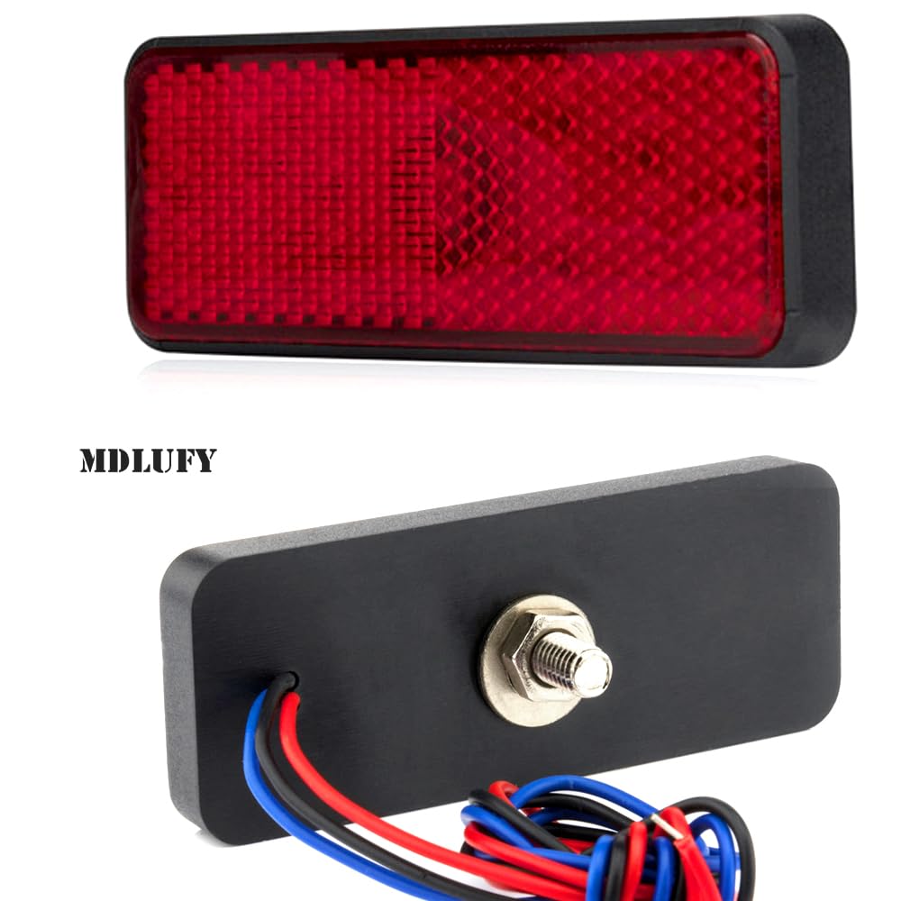 MDLUFY Reflector LED Reflector, 12 V, Small, Brake LED Turn Signal, Interlockable, Side Marker,