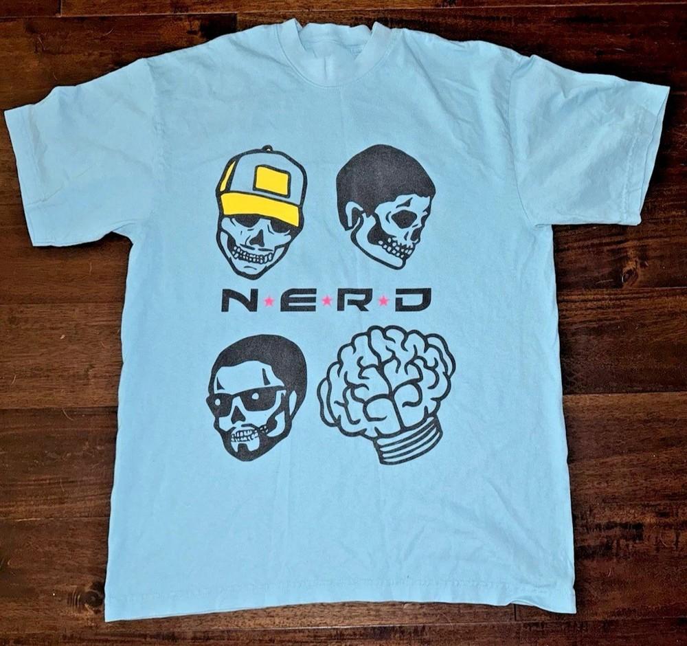 Футболка N.E.R.D. Светло-голубая футболка унисекс с коротким рукавом, все размеры S-5XL, CS176 XXXXL
